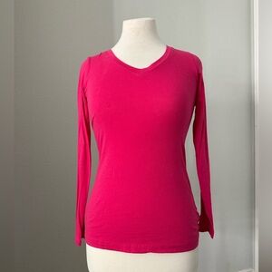 Active basic pink long sleeve shirt
